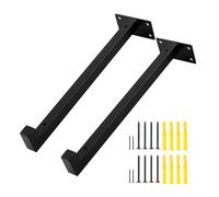 Générique Floating Shelf Brackets, Heavy Duty Supports, 11.81x1.97x1.18 inches, Stainless Steel, Rust Resistant, Mounting Hardware Kit, Frame Wall Rack for Dorm, Kitchen, Apartment, Garage