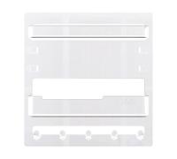 Générique Floating Shelves Bedside, Wall Rack, Dorm Room Storage with Hooks and Cable Clips, Wall Organizer with Sturdy Adhesive, Accessory for Living Room Bedroom Office, for Phone Remote Earphone