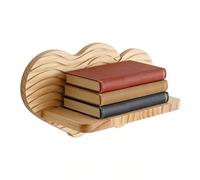 Générique Floating Shelves - Heart-Shaped Corner Shelf Wall Mounted | Rustic Wood Decor for Books, Plants & Photos, Small Display Shelving for Bedroom, Living Room & Office, 3-Piece