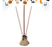 Générique Floating Witch Broom Halloween Decoration, Haunted House Prop, Motion Sensor Lights and Spooky Sound, Tall Animated Prop for Yard Hallway Entryway Garden Party Display, 9.84x43.31 inches