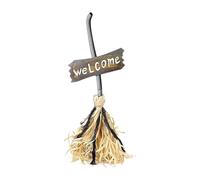 Générique Floating Witch Broom Halloween Prop, Spooky Sound Decoration, Motion Effect, 26x26x72cm, Hanging Home Decor for Haunted House, Fireplace, Garden, Porch, Yard Party Use Seasonal Celebration