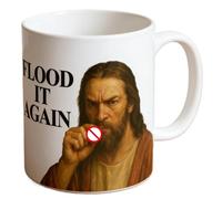 Générique Flood It Again Mug | Hilarious Novelty Cup With Witty Sayings, Vintage Art Sarcastic Coffee Cup, Funny Present For Women Men Adult Humoristic