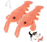 Générique Floppy Lobster Interactive Dog Toy, USB Charging Interactive Dog Toy, Wiggly Lobster Dog Toys, Soft & Washable, for Cats & Small Dogs (Flesh Color*2)
