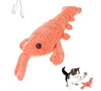 Générique Floppy Lobster Interactive Dog Toy, USB Charging Interactive Dog Toy, Wiggly Lobster Dog Toys, Soft & Washable, for Cats & Small Dogs (Flesh Color)