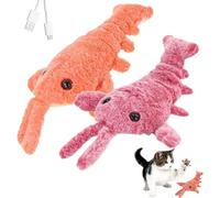 Générique Floppy Lobster Interactive Dog Toy, USB Charging Interactive Dog Toy, Wiggly Lobster Dog Toys, Soft & Washable, for Cats & Small Dogs (Flesh Color+Pink)