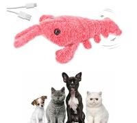 Générique Floppy Lobster Interactive Dog Toys, 2024 Upgrade Funny Dog Toys That Make Noise, Pet Dog Cat Interactive Plush Lobster Electric Toy,Durable & Calming for Cat Dogs (Pink)