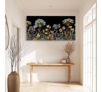 Générique Floral Fleurs Sauvages Tableau Décoration Murale Salon - Impression sur Toile Encadrée Rétro Pastoral pour Chambre, Bureau et Couloir, À Assembler Soi-même Murale 120 x 80 cm