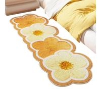 Générique Flower Bath Mat | 120x50cm Soft and Comfortable Non Slip Floor Carpet,Washable Absorbent Convenient Cleaning Bath Mats for Bathroom,for Kitchen Bedroom Living Room Home Indoor Floor