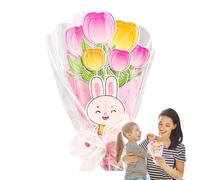 Générique Flower Bouquet Card - Handmade Greeting Cards, Interactive Parent-Child Handcraft with Bonding Activity, DIY Card for Aunt Mom Women Grandmom Wife Grandmother, Holiday Mother's Day