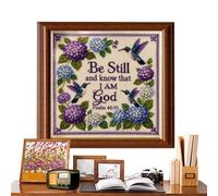 Générique Flower Embroidery Kit - DIY Hummingbird Cloth Needlework Craft Set, Decorative Embroidery Art | Handmade Stitching Practice Kit For Bedroom Living Room Study Display Decor
