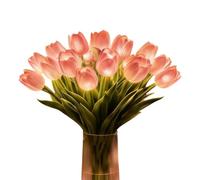 Générique Flower Lamp - 15 Pack Romantic LED tulips Night Light Decorative Lamp, Artificial Flower Fairy Lights tulips Table Lamps Set For Bedroom Window Sill Nightstand Mantel Shelf