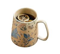 Générique Flower Mug | 710ml Novelty Drinking Cups,Ceramic Hand-Painted Latte Cup | Kitchen Storage & Organisation For Dining Room Study Students Teachers Movie Nights Milk Juice Beer