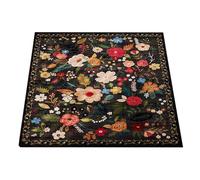 Générique Flower Pattern Carpet, Bohemian Area Mat, Retro Home Textile, Soft Washable Non Skid Backing Comfort for Indoor Spaces Including Kitchen Entryway Office Restaurant Playroom
