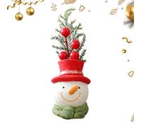 Générique Flower Pot - Resin, 2.36x2.36x6.3in Christmas Pot Festive and Decorative | Lifelike and Charming Holiday Planter, Christmas Table Decor for Home, Living Room, Desk, Mantel, Entryway