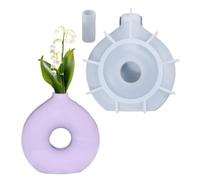 Générique Flower Vase Mold - Epoxy Resin Casting | Concrete Home Decor | Silicone construction for easy demolding. Donut-shaped mold for resin, concrete, and plaster. Perfect for home decor and flow