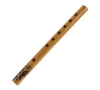 Générique Flûte Verticale 6 Trous Légère et Portable en Bambou Jaune pour Étudiants et Débutants, Pratique Activités de Loisirs