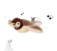 Générique Flying Bird Cat Toy, 2025 New Interactive Chirping Bird Cat Toy, Bird Cat Toy, Interactive Chirping Bird Cat Toy Flapping Wings, Flying Bird Cat Toys for Indoor (1pcs)