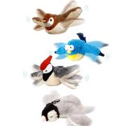 Générique Flying Bird Cat Toy, Flying Bird Cat Toys for Indoor Cats, Flappy Bird Cat Toy Flying,Chirping Bird Cat Toy Flapping Wings Rechargeable,Flappy Bird Cat Toy (4pcs)