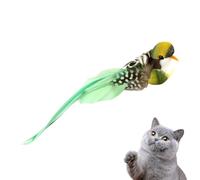Générique Flying Bird Cat Toy - Wand Refills, Bell Teaser Stick, Interactive Chew Toy | Reusable Cat Wand Heads, Natural for Exercise, Kitten Enrichment, Indoor Activity, Play Stimulation,