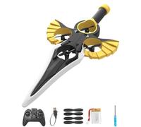 Générique Flying Sword RC Glider - RC Controlled with Autopilot & Gyro Stabilizer, 3-Speed Control, Easy to Fly Remote Control Plane, for Teens & Adults (Battery*2,Gold)