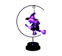 Générique Flying Witch Night Light, Halloween Witch Lamp, Creative Led Glow Design, Versatile Spooky Floating Ornament Decor for Bedroom, Porch, Work, Party Illumination, 11.81 Inches