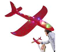 Générique Foam Gliders Plane - 48cm Hand Launched Flying Aeroplanes | Manual Throwing Foam Plane with Three-Speed Flash & Stunt Function | Direct & Maneuverable (Double Hole)
