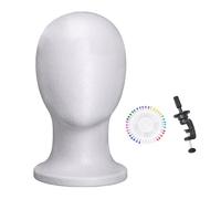 Générique Foam Head - Hairpiece Display Head | Realistic Foam Heads | Beauty Practice Setup Tool For Home Stylists, Makeup Artists, Cosmetology Students, Instructors & Professional Hairstylists