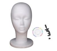 Générique Foam Mannequin Head For Wigs - Professional Beauty Practice Head With Stand For Styling, Makeup & Hair Accessories | Essential Tool For Students, Stylists & Makeup Artists At Home & Salon