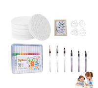 Générique Foam Paint Kit - Foam Texture Painting Kit | 3d Texture Drawing Toy | Creative Preschool Learning Activities | Educational Handcraft Activities for Home School Classes Handcraft Projects