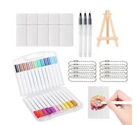 Générique Foam Texture Painting Kit - 24 Color Paint Markers Creative 3D Effect, Magic Drawing Set with DIY Heat-Activated Expansion, Preschool Art Craft Tools, Pens for Boys Girls