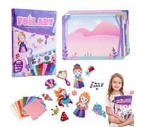 Générique Foil Craft Kit, Creative Foil Art Set for Kids, Educational Learning Activity, (8.86x12.2x0.98 in), portable Fun Travel Toy for Boys & Girls Ages 4 and Up