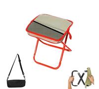 Générique Foldable Backpack Stool,Portable Folding Stools with Shoulder Strap,Travel Stool Bag,Pocket Chair That Turns Into a Satchel,Ultralight Collapsible Seat for Fishing Travel Outdoor (Red)