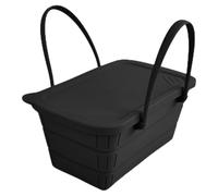 Générique Foldable Beer Bucket - Container with Lid, Lightweight Beach Outing Cooler, BBQ Picnic Beverage Holder, Durable Silicone Construction, Easy Storage | for Home Bar