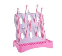 Générique Foldable Bottle Drying Rack, Kids Bottle Organizer, Drying Stand with Multi Purpose Use, Water Holder, Bottles Rack with Easy Storage, Kitchen Accessory for Nursery Daycare Home Sink