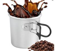 Générique Foldable Camping Cup - 150ml, Aluminum Alloy Camp Mug Outdoor Water Cup | Outdoor Drinking Cups, Ultra-Light & Compact For Travel, Picnic, Hiking, Backpacking