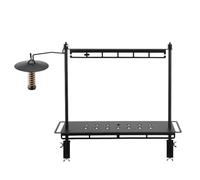 Générique Foldable Camping Storage Rack| Storage rackFor Picnic with Lantern Stand - Sturdy Portable Folding Shelf rackOrganizer for Camping Lights Cups Pots