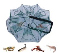 Générique Foldable Catch Net Cage, Bait Fish Trapping System, Compact Crab Minnow Capture Net Tool, Reinforced Mesh Fishing Enclosure, Portable Water Fishing Accessory Kit, Lake River Outdoor Gear