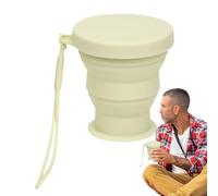 Générique Foldable Cup - 200ml Silicone Travel Mug, Reusable Hot And Cold Beverage Container, Lightweight Pocket Size Drinkware | Portable Outdoor Hydration For Camping, Hiking Trips