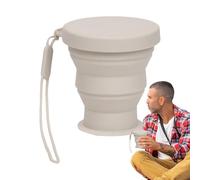 Générique Foldable Cup - 200ml Silicone Travel Mug, Reusable Hot And Cold Beverage Container, Lightweight Pocket Size Drinkware | Portable Outdoor Hydration For Camping, Hiking Trips