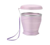 Générique Foldable Cup - 260ml 8.8oz Food Grade Silicone Drinking Mug | Travel Water Cup Leakproof Portable Outdoor for Camping, Backpacking, Hiking, Family, Kids, Adults