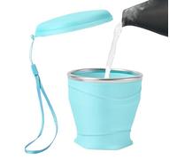 Générique Foldable Cup - 8.8oz/260ml Food Grade Silicone Drinking Cups | Leakproof Cold Beverage Mug | Silicone Portable Drinking Cups For Camping Backpacking Outdoors Travel Women Men Kids Family