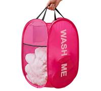 Générique Foldable Laundry Basket - Large Mesh Breathable Organizer Bin, Portable Handle Storage Hamper, Space Saving Utility Container | for Towels Toys Closet Bathroom Bedroom Dorm RV