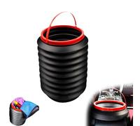 Générique Foldable Outdoor Fishing Bucket Trash Can, Portable Car Trash Bin with Lid, Waterproof Odorless Garbage Can for Cars Home and Office Use (1Pcs,A)