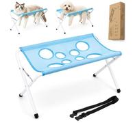 Générique Foldable Pet Bathing Stand, 2-in-1 Pet Grooming Stand for Cats & Small Dog (Blue)