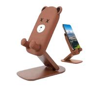 Générique Foldable Phone Desk Stand - Adjustable Holder Cradle | Portable Smartphone Tablet Dock, Cartoon Bear Design, Cute Accessory, Universal Fit for Phones and Tablets, Travel Home Use