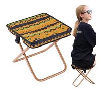 Générique Foldable Pocket Stool, Compact Folding Chair, Portable Camping Seat, Sturdy Frame, Easy to Carry, (26x28x28cm), Great for Outdoor Adventures, Comfortable Fishing and Relaxing