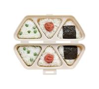 Générique Foldable Rice Ball Maker, 6 Cavity Sushi Mold, 8x6 Inches Triangle Shaper with Non Stick, Kitchen Food Tool, Rice Mold with Compact Design, Sushi Maker for Lunch and Picnic