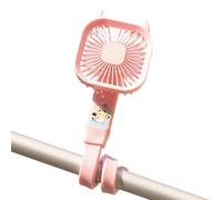 Générique Foldable Stroller Fan Cooling Device, Portable Silicone Mini Fan, 3 Speed Rechargeable Air Circulator with Flexible Clip Stand, Quiet Travel Cooling Gadget, Crib Car Seat Outdoor Use