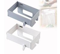 Générique Foldable Trash Bag Holder, Hanging Trash Bag Holder, Space Saving No Drill Collapsible, with Magnetic Closure, for Kitchen Cabinet, Toilets, Table Sides (2pcs-C)