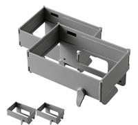 Générique Foldable Trash Bag Holder, New Hanging Waste Garbage Can Rack, Multifunctional Portable Hanging Trash Holder for Kitchen Cabinets Doors Bathroom (Gray)